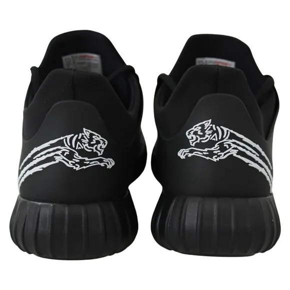 Plein Sport Black Polyester Runner Henry Sneakers Men's Shoes