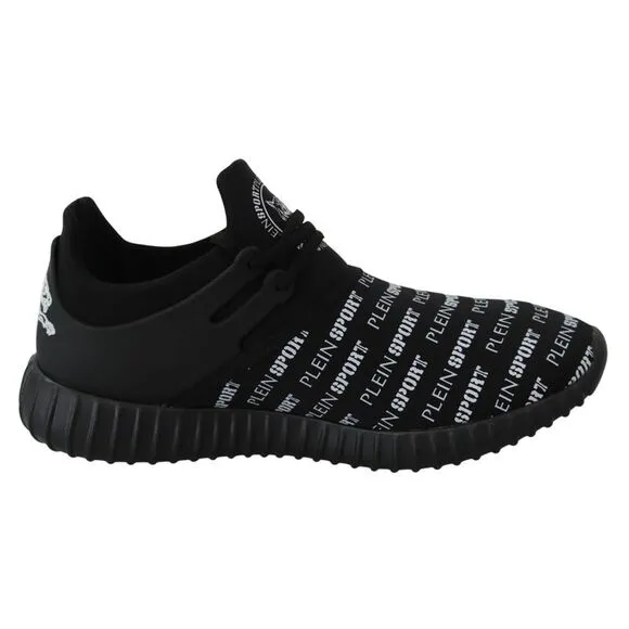 Plein Sport Black Polyester Runner Henry Sneakers Men's Shoes