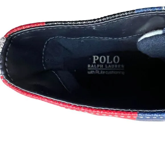 Polo Ralph Lauren Men Solomon Flag Sneakers High Top Sneakers Ski Sports Sz 8.5D