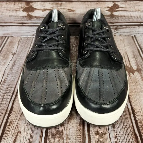 POLO RALPH LAUREN Men's 9 D Ramiro Black Casual Leather Lace Up Duck Shoes EUC