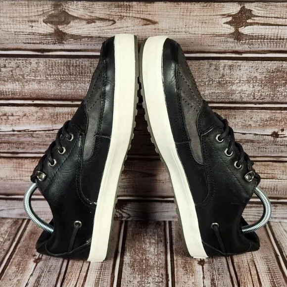 POLO RALPH LAUREN Men's 9 D Ramiro Black Casual Leather Lace Up Duck Shoes EUC