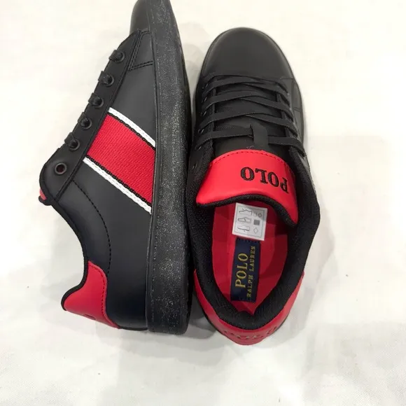 POLO RALPH LAUREN RF101790J QUILTON BEAR AMERICAN JUNIOR SNEAKERS COLOR RED/ BLK