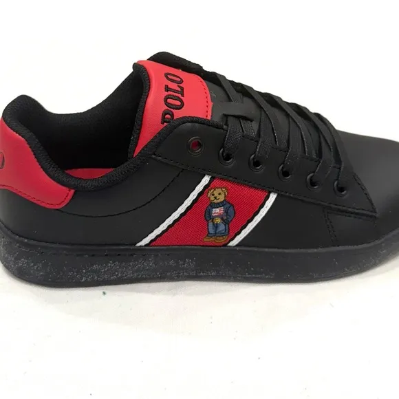 POLO RALPH LAUREN RF101790J QUILTON BEAR AMERICAN JUNIOR SNEAKERS COLOR RED/ BLK