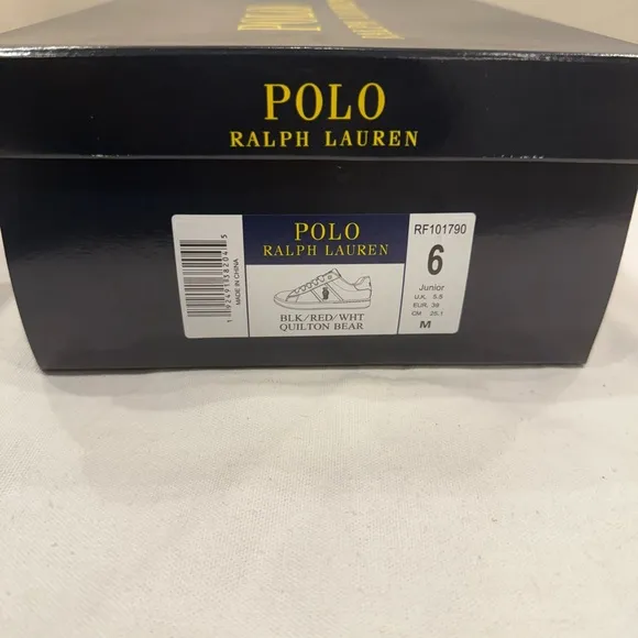 POLO RALPH LAUREN RF101790J QUILTON BEAR AMERICAN JUNIOR SNEAKERS COLOR RED/ BLK