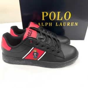 POLO RALPH LAUREN RF101790J QUILTON BEAR AMERICAN JUNIOR SNEAKERS COLOR RED/ BLK