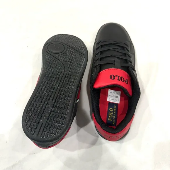 POLO RALPH LAUREN RF101790J QUILTON BEAR AMERICAN JUNIOR SNEAKERS COLOR RED/ BLK