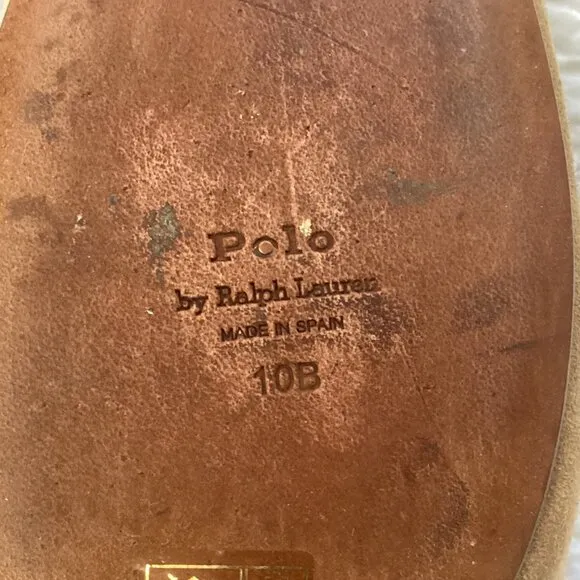 Polo Ralph Lauren Suede Pony Ballet Flats Pumps  Women Size 10 Tan brown MSRP $3