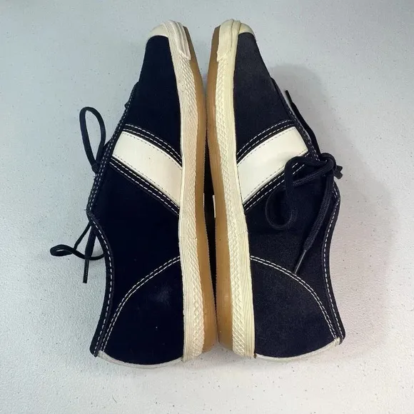 POLO Sport Blue &amp; White Tennis Shoes Leather Size 7.5 Women New Old Stock