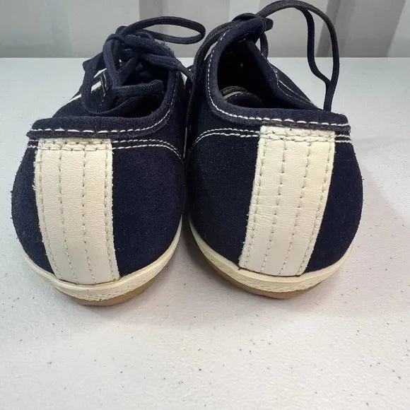 POLO Sport Blue &amp; White Tennis Shoes Leather Size 7.5 Women New Old Stock