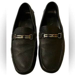 Prada Black‎ Leather Slip On Loafers size 9-