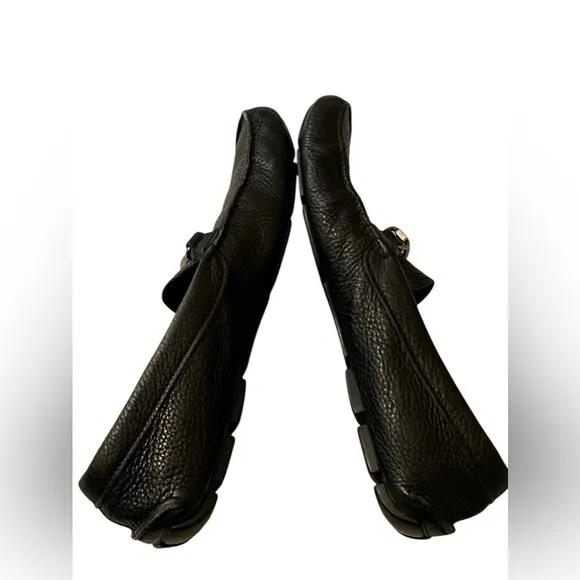 Prada Black‎ Leather Slip On Loafers size 9-