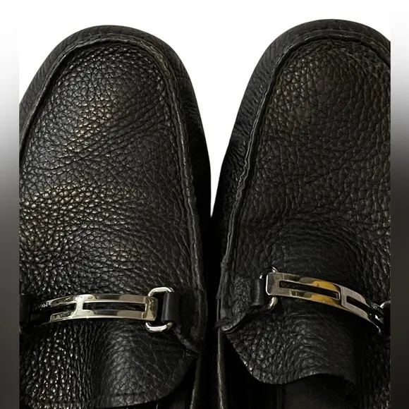 Prada Black‎ Leather Slip On Loafers size 9-