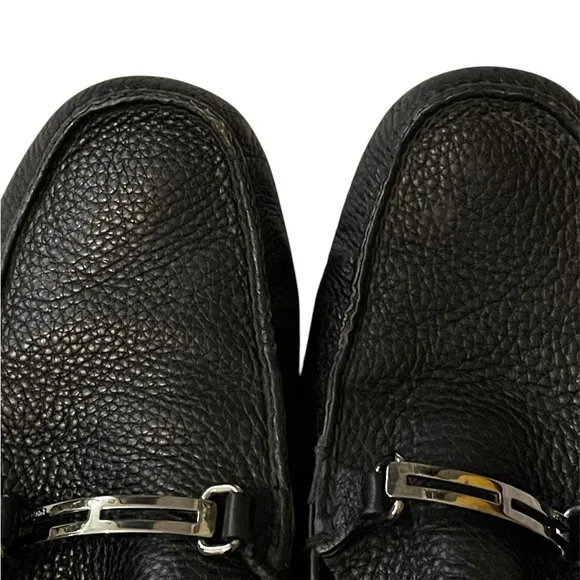 Prada Black‎ Leather Slip On Loafers size 9-