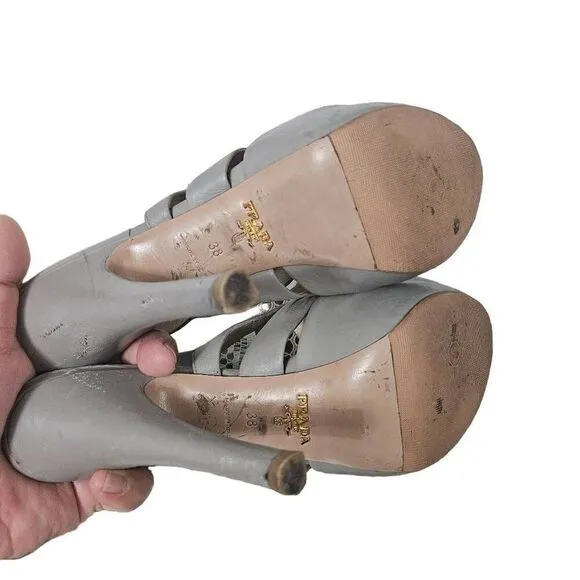 Prada high heels slingback  sandals