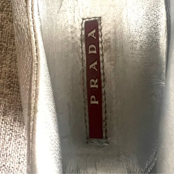 PRADA SPORT SILVER METALLIC MARY JANE