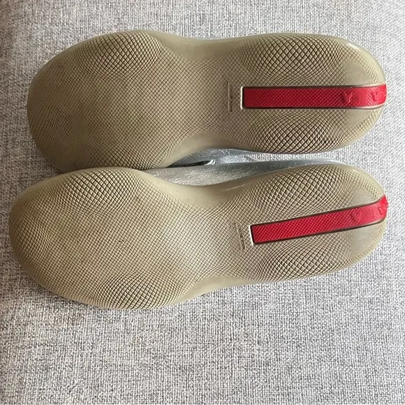 PRADA SPORT SILVER METALLIC MARY JANE