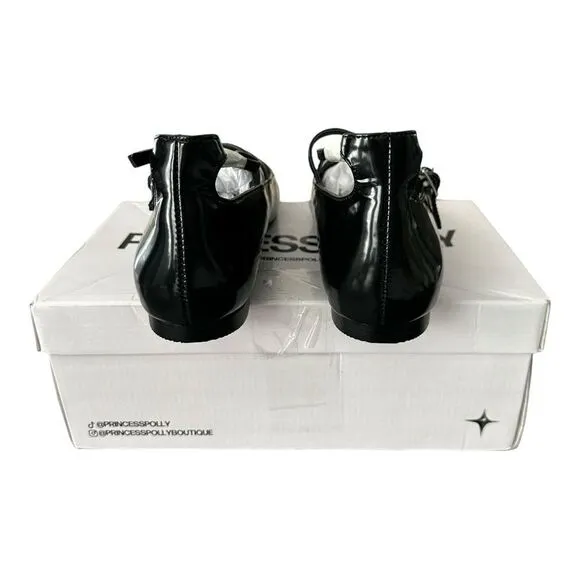 Princess Polly Zumba Mary Jane Flat Retro Square Shoes Black Women’s Size 9