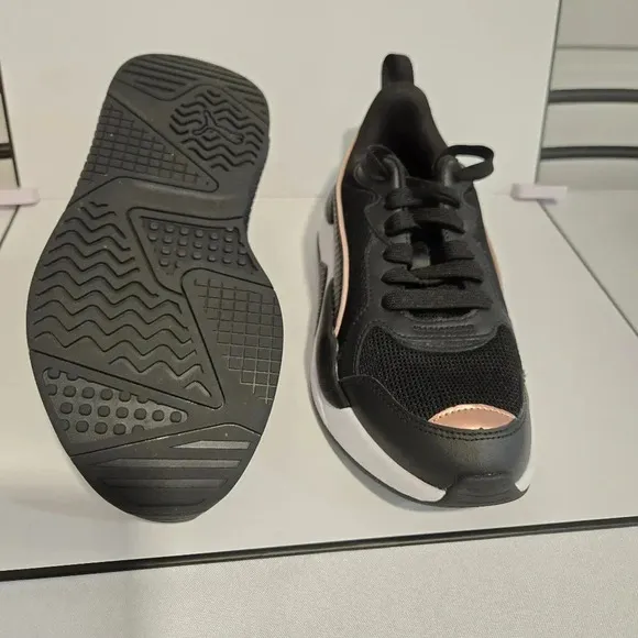 Puma Black and Rose Gold Sneakers – Stylish and Sporty
