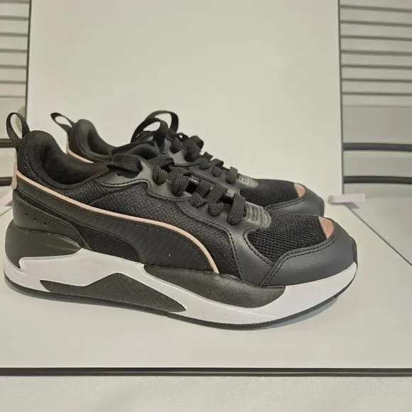 Puma Black and Rose Gold Sneakers – Stylish and Sporty