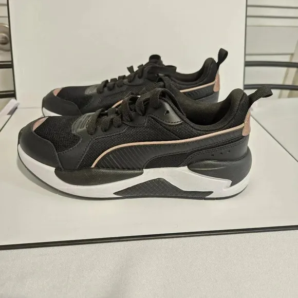 Puma Black and Rose Gold Sneakers – Stylish and Sporty