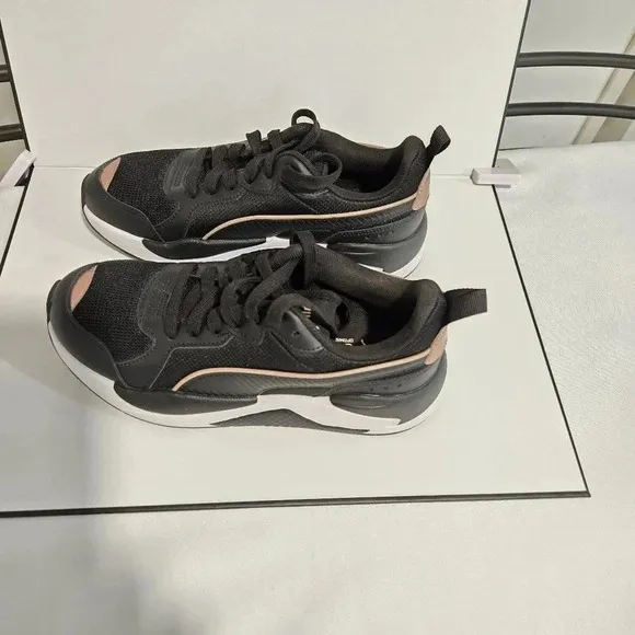 Puma Black and Rose Gold Sneakers – Stylish and Sporty