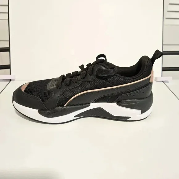 Puma Black and Rose Gold Sneakers – Stylish and Sporty