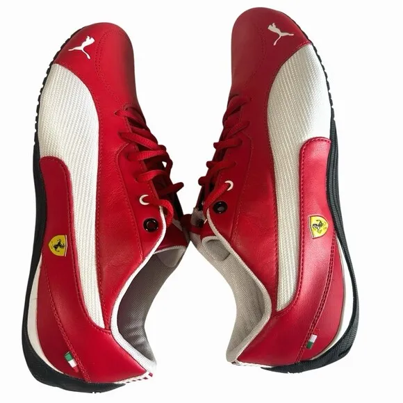 Puma Ferrari Drift Cat 5 SF Racing Drifting Red White Sneakers Men’s Sz 9.5