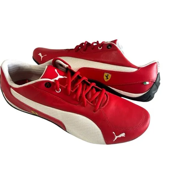 Puma Ferrari Drift Cat 5 SF Racing Drifting Red White Sneakers Men’s Sz 9.5