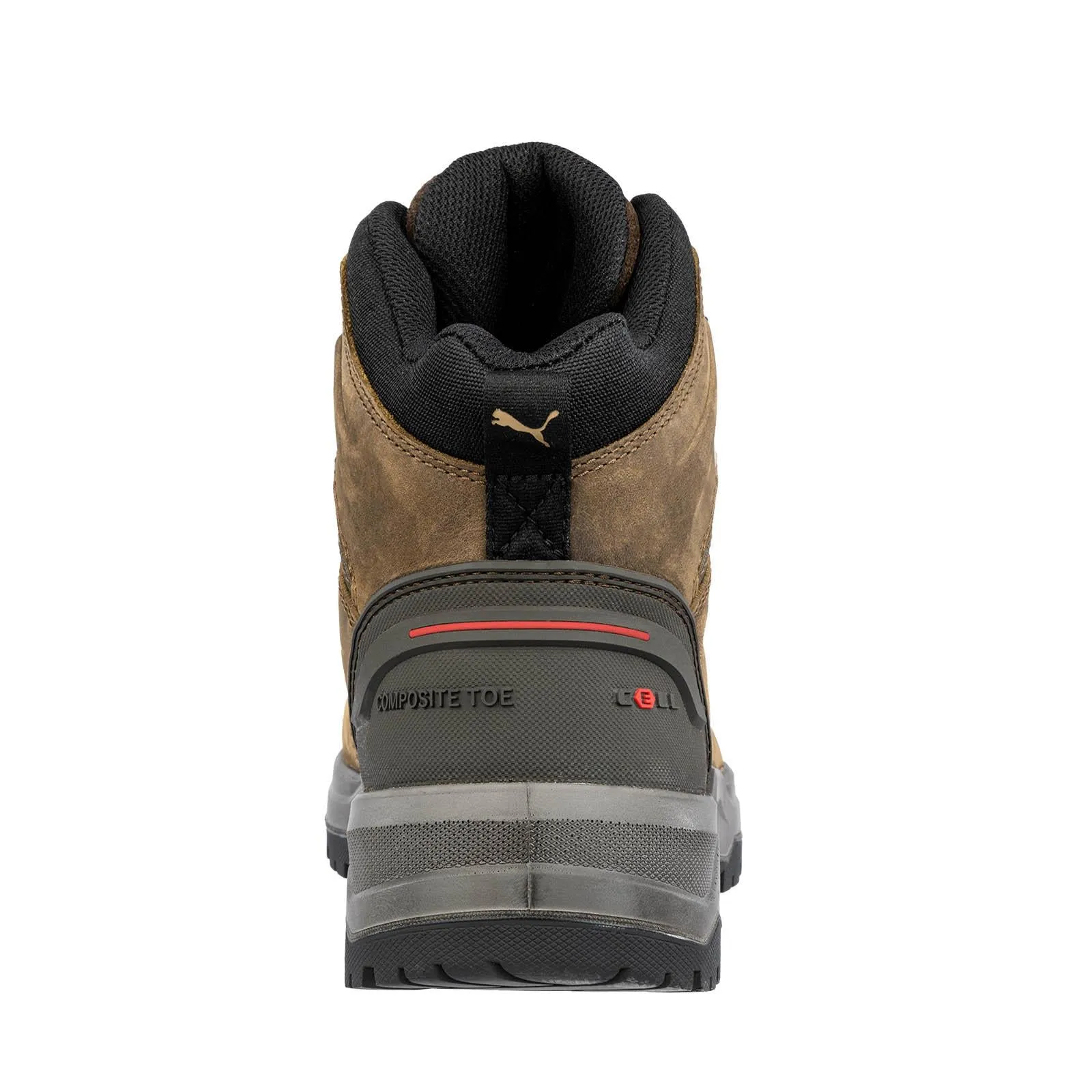 Puma Mens Iron HD Brown Mid Heavy Duty Oiled Leather Composite Work Safety Boots