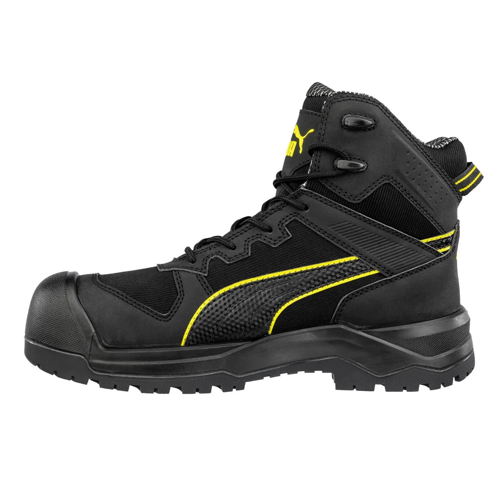 Puma Mens Rock HD Heavy Duty Black Robust Nylon Composite Work Safety Boots