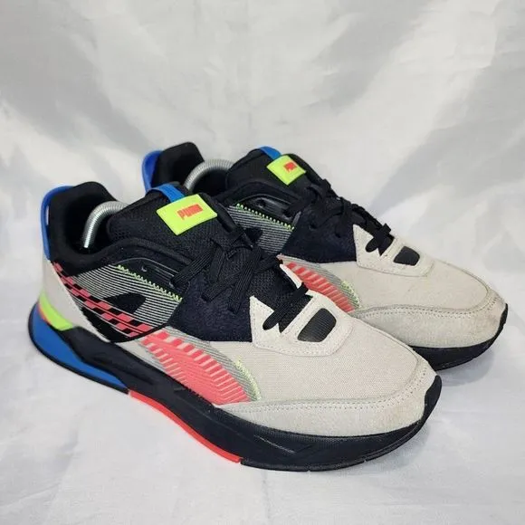 Puma Mirage Sport Dazed Shoes 382849-01‎ Dazed Gray Racer Black Men's Size 11.5