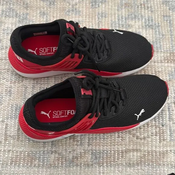 Puma Pacer Future Black Red Sneakers Men size 8