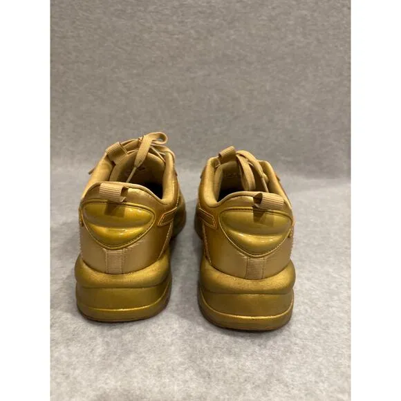 Puma RS-Curve Womens 10 Gold Gum Sole Sporty Walking Performance Casual Sneakers