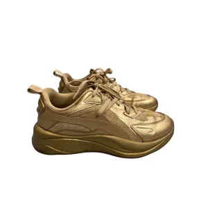 Puma RS-Curve Womens 10 Gold Gum Sole Sporty Walking Performance Casual Sneakers