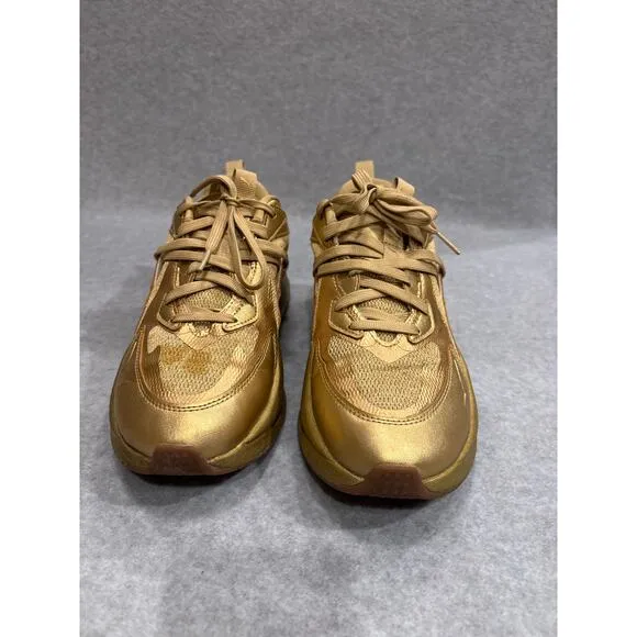 Puma RS-Curve Womens 10 Gold Gum Sole Sporty Walking Performance Casual Sneakers