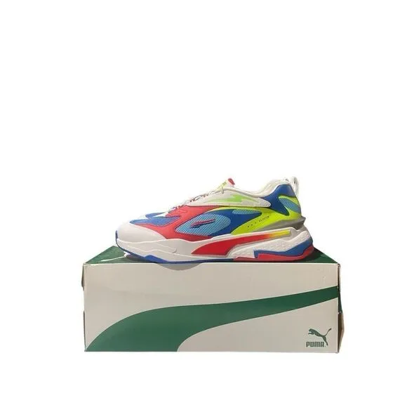 Puma RS Fast Raceway Men’s Size 12 Running Show White Multicolor Sneaker Trainer
