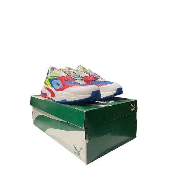 Puma RS Fast Raceway Men’s Size 12 Running Show White Multicolor Sneaker Trainer