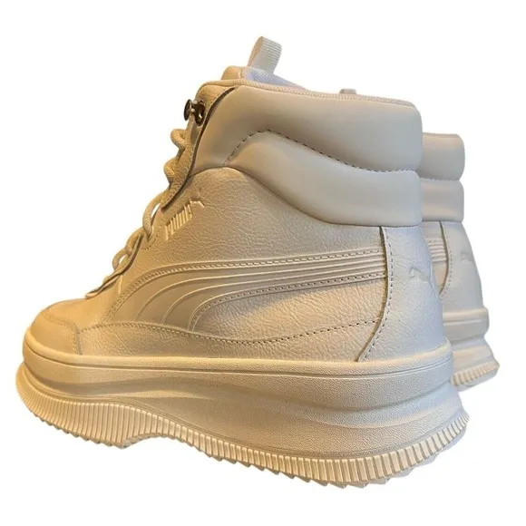 PUMA Women's Mayra Sneakers 392316-01 White Women's Size 11 White Leather Y2K