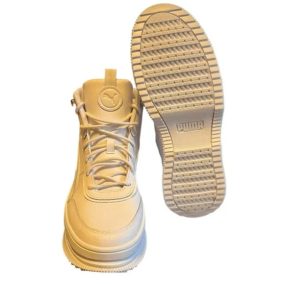 PUMA Women's Mayra Sneakers 392316-01 White Women's Size 11 White Leather Y2K