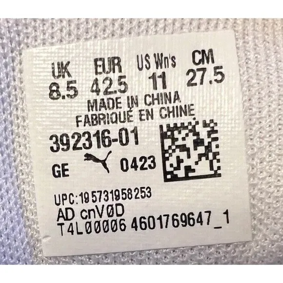 PUMA Women's Mayra Sneakers 392316-01 White Women's Size 11 White Leather Y2K