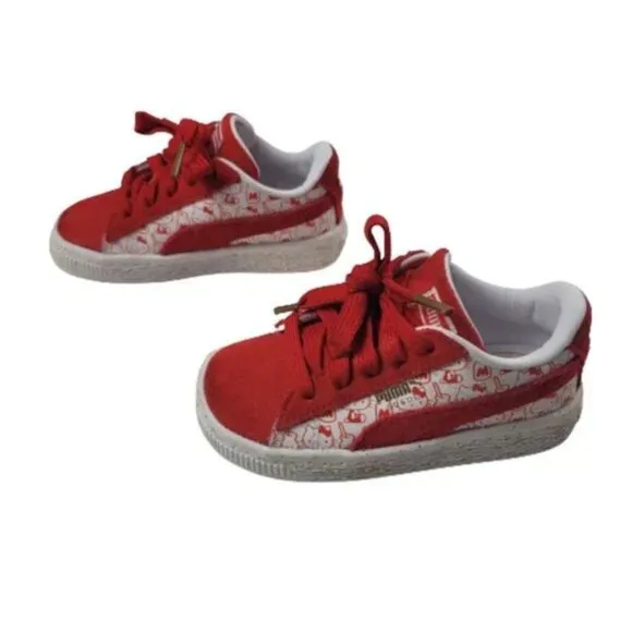 Puma x Hello Kitty Collab 50th Anniversary Suede Classic Sneakers Size 7