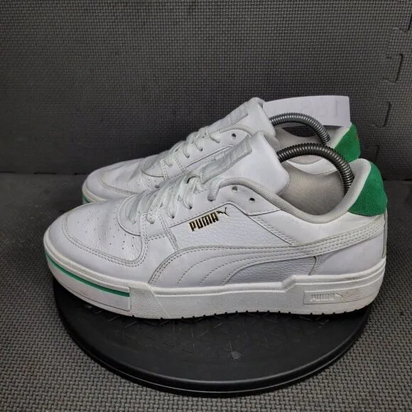 Puma Ca Pro Heritage Shoes Mens Sz 9.5 White Green Athletic Sneakers