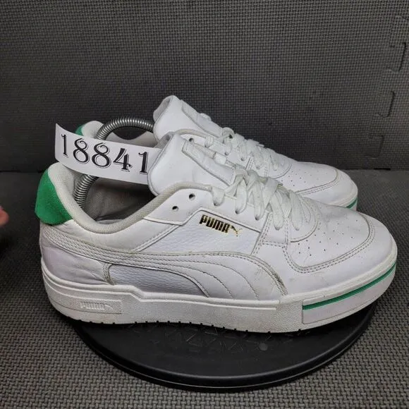 Puma Ca Pro Heritage Shoes Mens Sz 9.5 White Green Athletic Sneakers