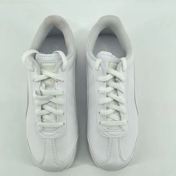 PUMA Roma Basic PS Big Kid’s White-Gray-Violet Low Top Casual Sneakers Size 2C