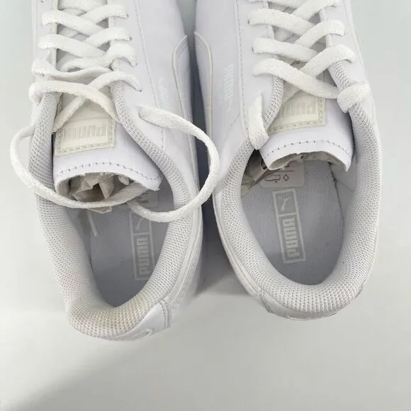 PUMA Roma Basic PS Big Kid’s White-Gray-Violet Low Top Casual Sneakers Size 2C
