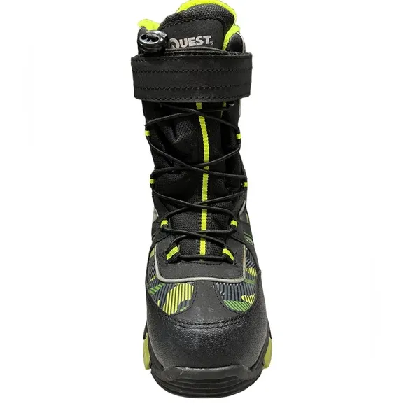 Quest Boys’ Menace Green and Black Boots
