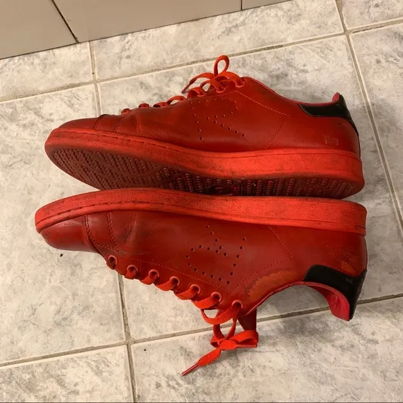 Raf Simons x Stan Smith Red Sneakers Adidas Size 10.5