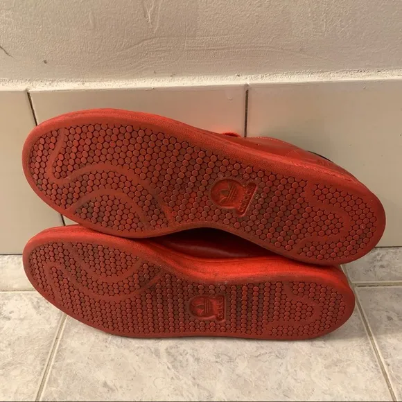 Raf Simons x Stan Smith Red Sneakers Adidas Size 10.5