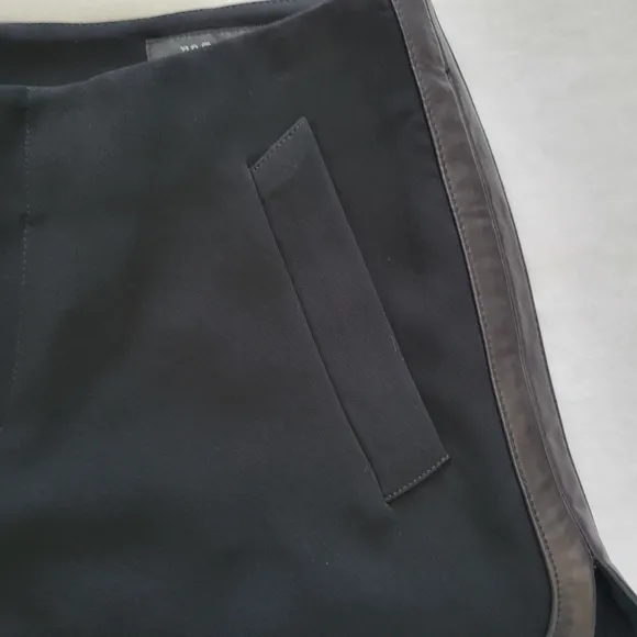 Rag &amp; Bone Platini Leather Trim Black Shorts