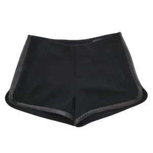 Rag &amp; Bone Platini Leather Trim Black Shorts